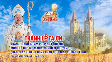 THÁNH LỄ TẠ ƠN | CẮT BĂNG & LÀM PHÉP NHÀ THỜ GIÁO HỌ ĐỒNG CHÂU NỘI - GIÁO XỨ BẠCH LONG | 29.11.2025