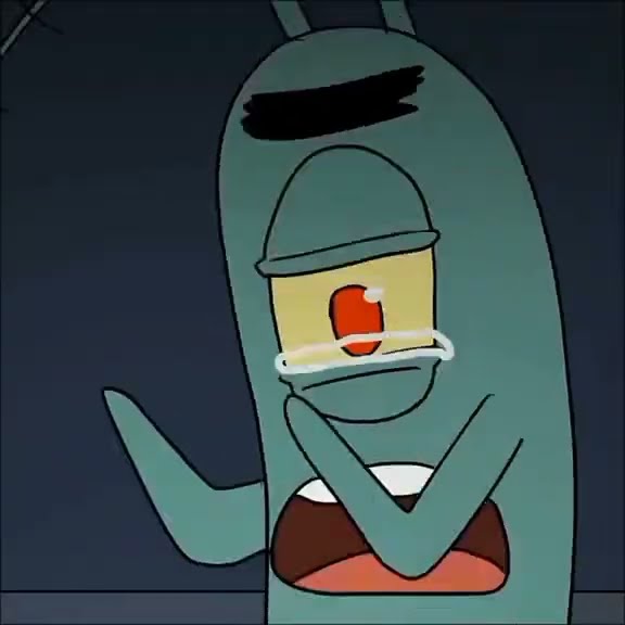 bahkan plankton nangis kejer melihat disiksa oleh tuan krep demi krabby patty #spongebob