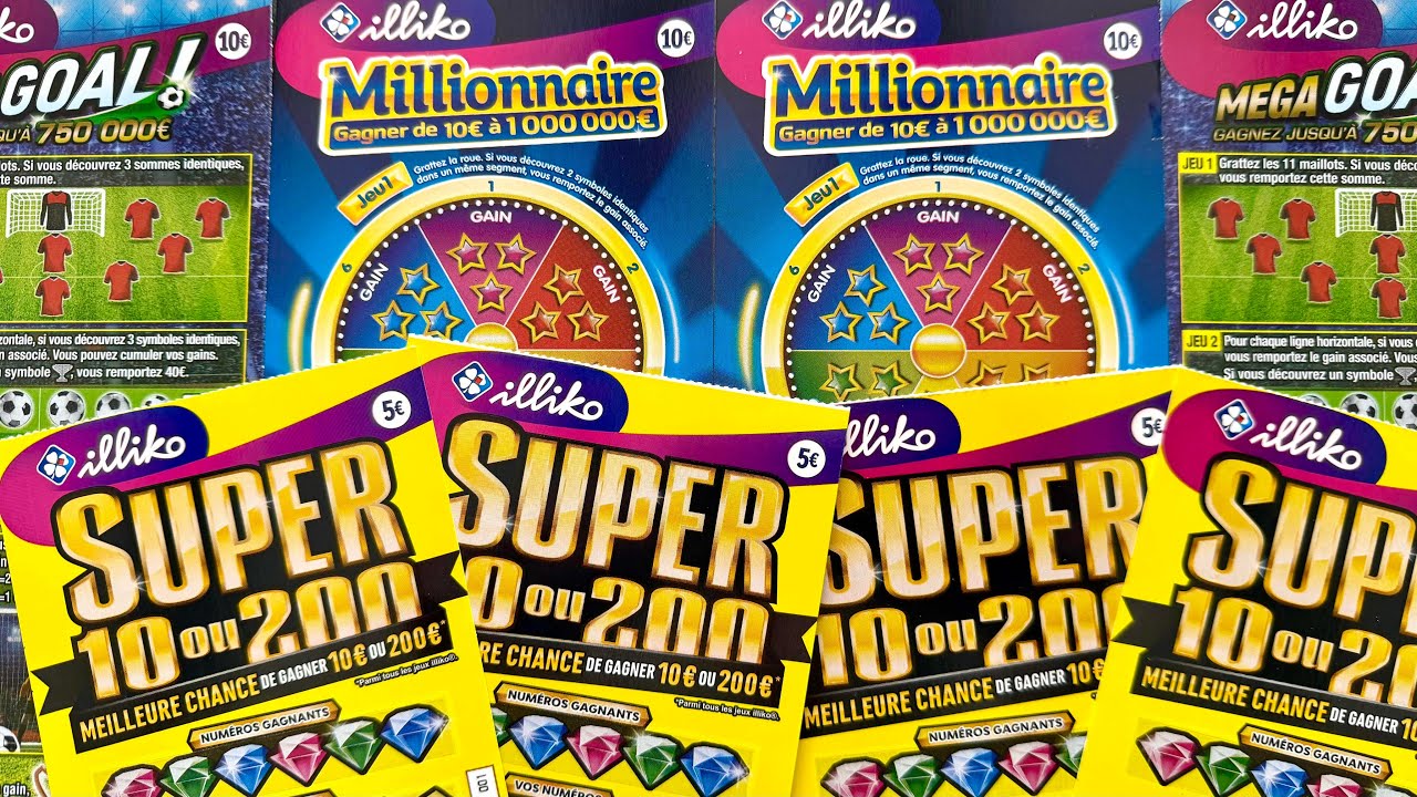 2 MILLIONNAIRE 2 MEGA GOAL ET 4 SUPER 10 OU 200 !!