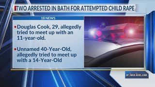 Two arrested in Bath for attempted child rape; police issue reminder to parents