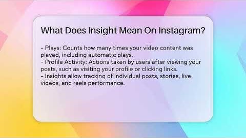 What Does Insight Mean On Instagram? - Everyday-Networking