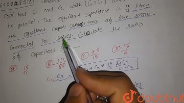 Consider the combination of 2 capacitors C_1 and C_2 with C_2gtC_1,when connected in parallel, t...