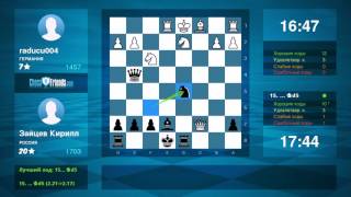 Chess Game Analysis: raducu004 - Зайцев Кирилл : 0-1 (By ChessFriends.com) Chess Game Analysis: raducu004 - Зайцев Кирилл : 0-1 (By ChessFriends.com)