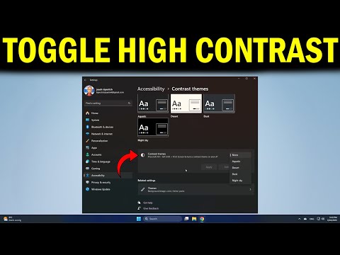 How To Turn High Contrast On or Off on Windows 11 - Quick Fix