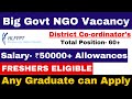 Govt 60 global health project vacancy 2024  salary 50000  ngo jobs 2024 online interview