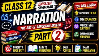 Narration Part 2 | English Grammar | Class 12 | By DK Sir