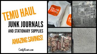 Junk Journals and Stationary Supplies Temu Haul  Amazing Savings