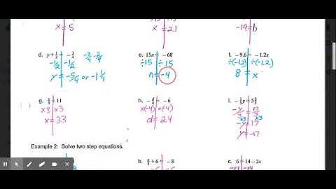 3.1 & 3.2 Solving One-Step Equations Video Lesson Algebra 1