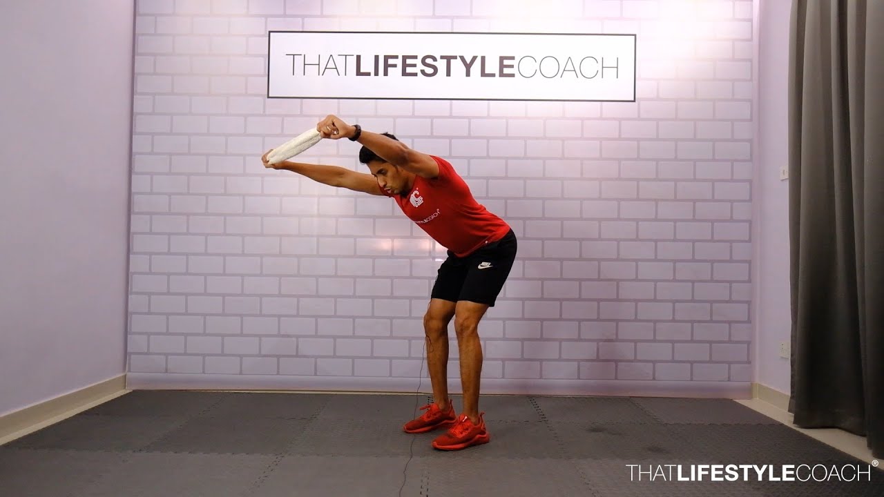 TOWEL RAISE TO PULLDOWN - YouTube