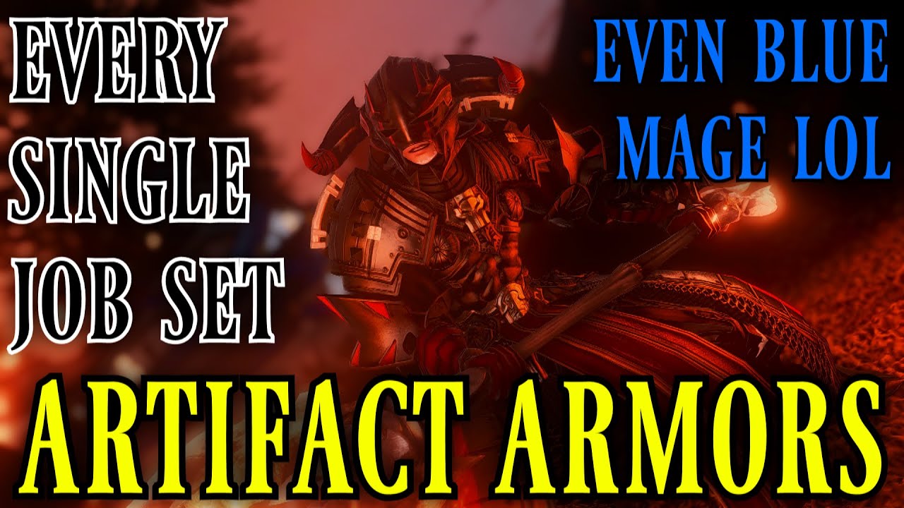 Every Job Armor Set +Dyes (FFXIV Artifact Armors) YouTube