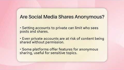 Are Social Media Shares Anonymous? - Everyday-Networking