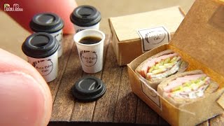 Miniature Coffee & sandwich DIY - Petit Palm
