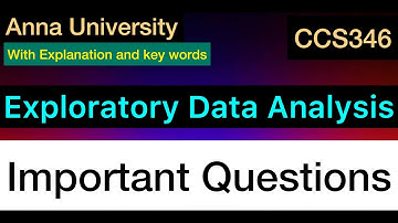 Exploratory Data Analysis | Important Questions | Anna University | Tamil