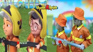 Upin Ipin jadi Tim Pemadam Kebakaran || Kompilasi Tiru Upin Ipin