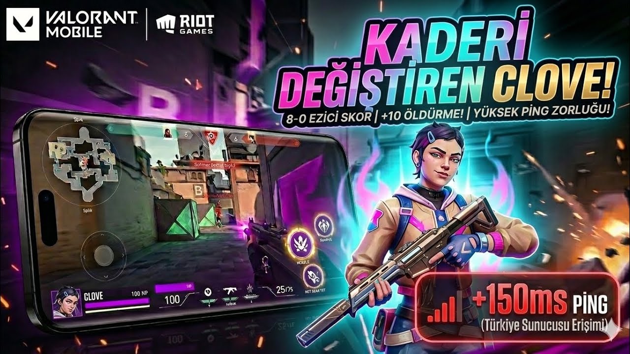 EL VERMEDEN KAZANDIK! 🔥 150 MS Ping vs Clove (8-0 Win) | Valorant Mobile