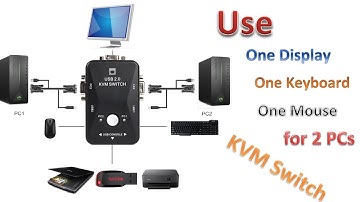 HOW TO CONNECT 2 COMPUTERS IN 1 MONITOR || KVM SWITCH