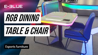 Gaming style dining table & chair combination