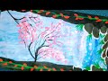 #How to make jharna , flower s, water,# painting by beautiful flowers