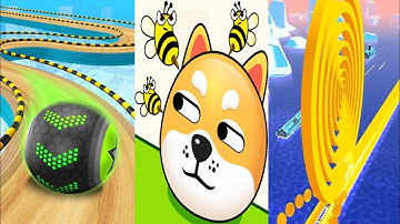 Going Balls vs Save The Dog vs Spiral Roll - All Levels SpeedRun Android iOS Gameplay Ep-11