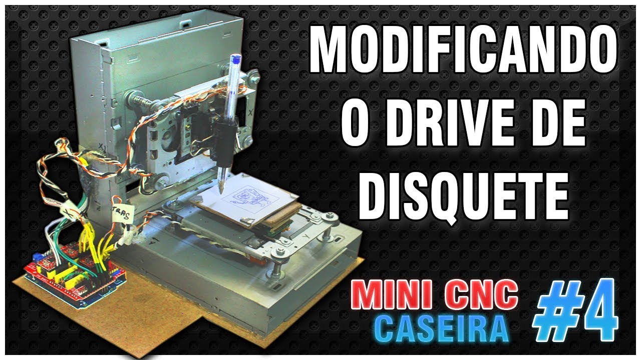 4# MINI CNC CASEIRA – PREPARANDO O DRIVE DE DISQUETE (EIXO Z)