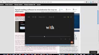 Speed reading software to revolutionise the way we read news. screenshot 5