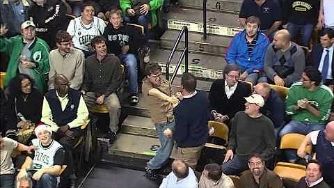 Bon Jovi fan breaks out dancing at a Celtics game