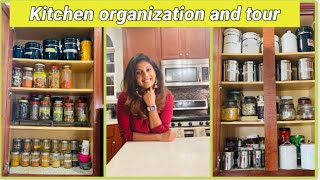 Indian kitchen tour USA | My kitchen organization | Tamil kitchen organization ideas and tour