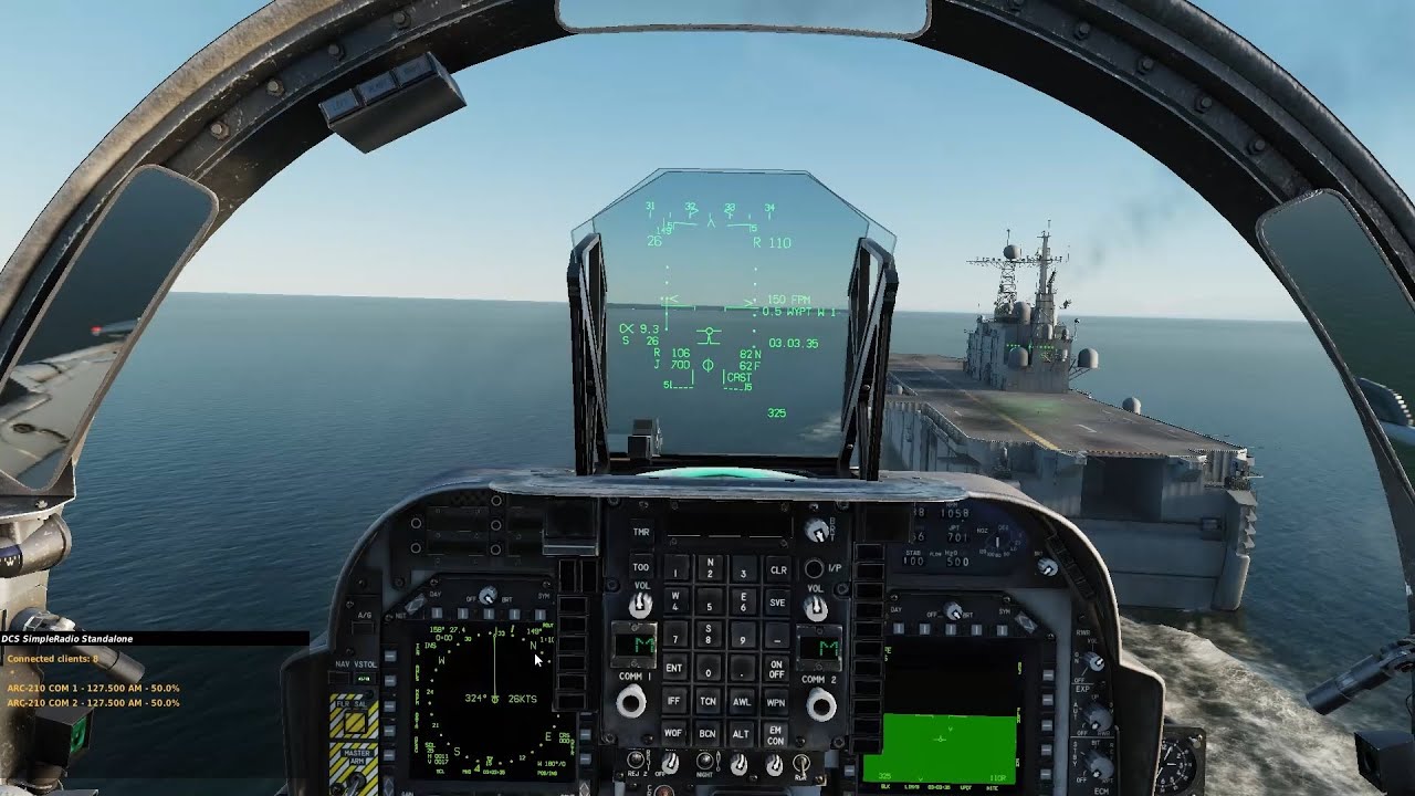 DCS AV-8B Harrier II Deck Landing - YouTube