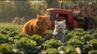 Little Kitten And Mama Cats Cabbage Garden A Gentle Farm Story