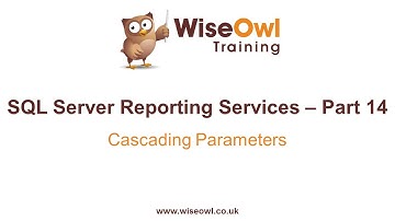 Reporting Services (SSRS) Part 14 - Cascading Parameters