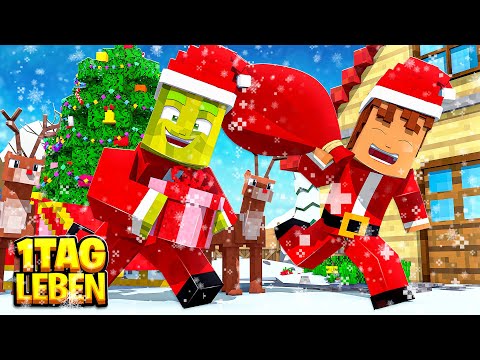 LIVING as SANTA CLAUS for 1 DAY in MINECRAFT!? - Minecraft 1 DAY LIFE