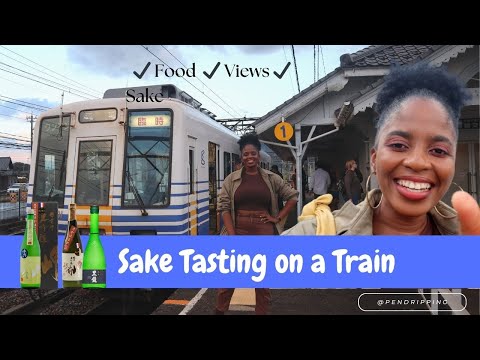 Japanese Sake Tasting on a Train | Countryside Japan | South African YouTuber | Life in Japan
