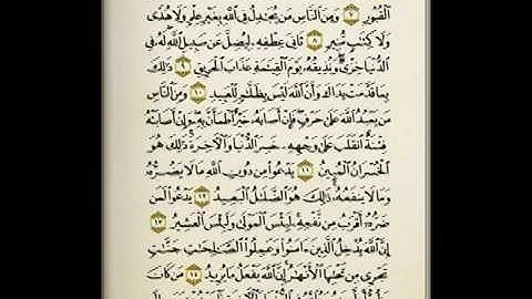 القارئ الشيخ / يونس عوض  سورة الحج الايات 1 الي 30