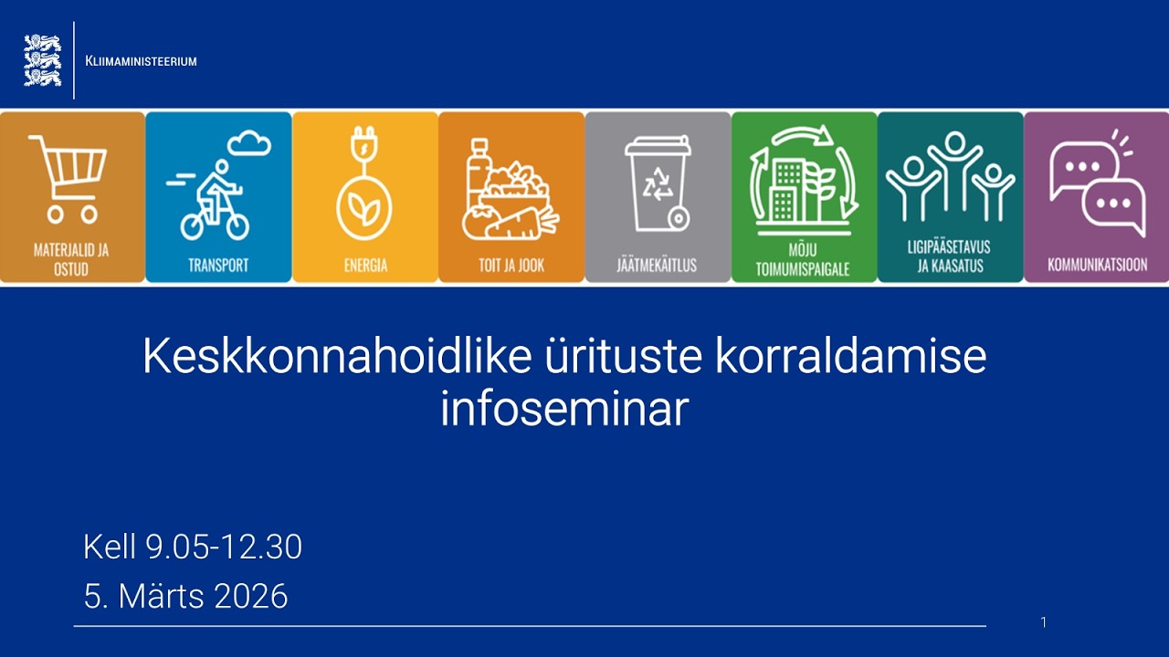 Keskkonnahoidlike ürituste korraldamise infoseminar