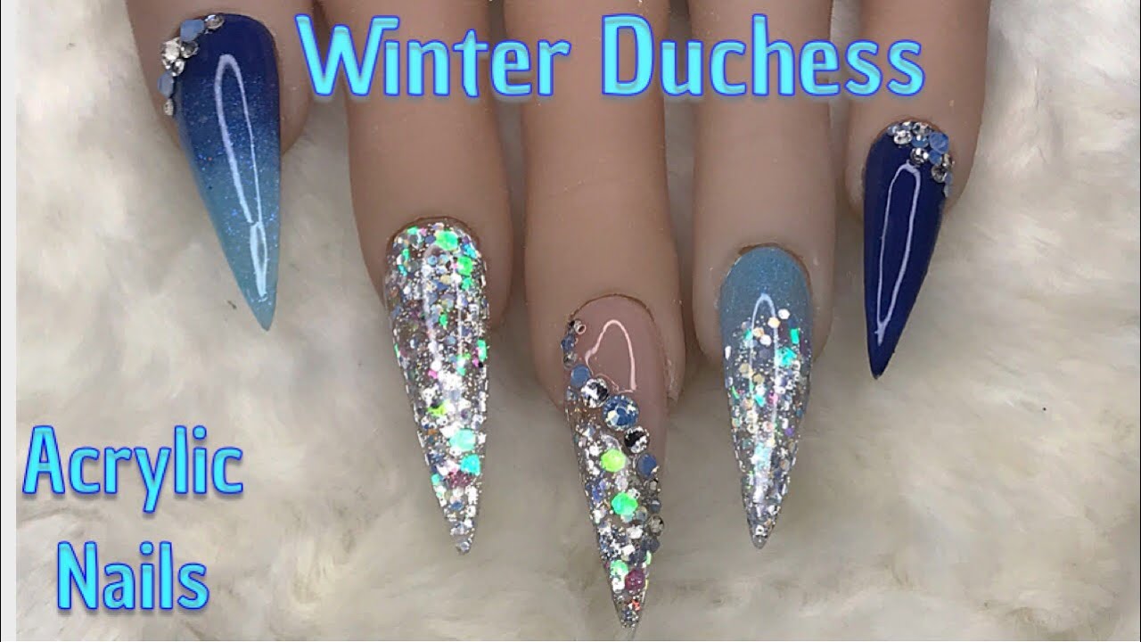 1. "Winter Wonderland" Acrylic Nail Design - wide 1