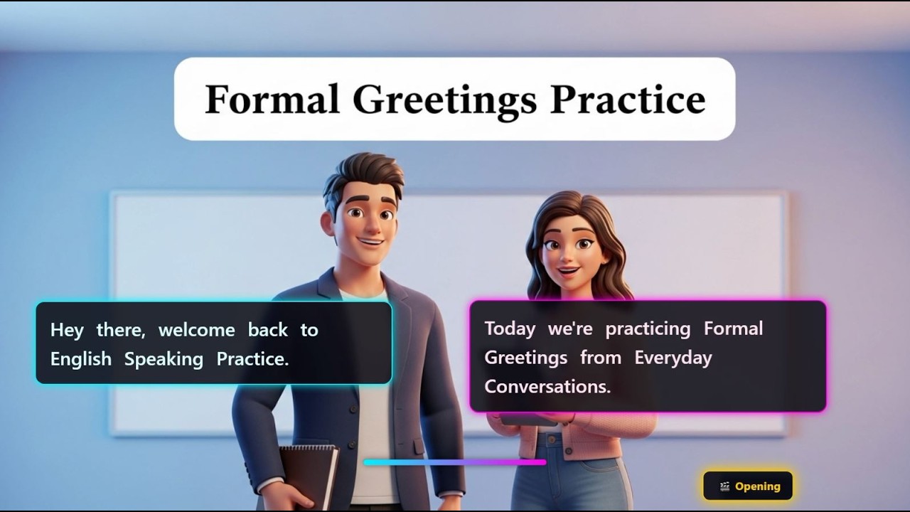 How to Greet People Formally in English? 🎓 | Shadowing Speaking Practice | ESL Beginners