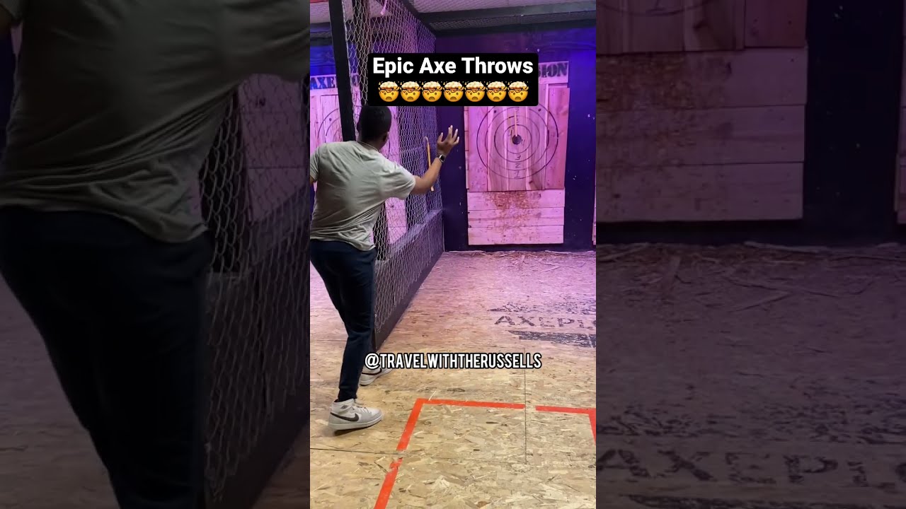 Epic Axe Throws Shorts Travelwiththerussells Axethrowing