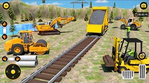 Railway Bridge Construction Games - City Construction JCB Game 3D - Android Gameplay