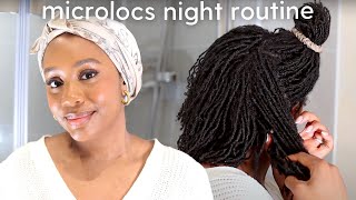 MICROLOCS NIGHT ROUTINE 2023 | HOW I MOISTURISE, DETANGLE AND STRETCH MY MICROLOCS *relaxing *