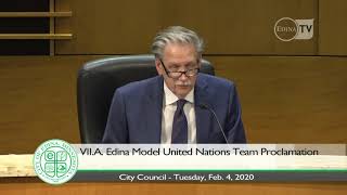 Edina City Council Meeting Feb 4 2020