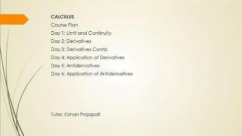 Mathematics Lecture: Limits and Continuity by Er. Kishan Prajapati (IOE, Pulchowk Campus)