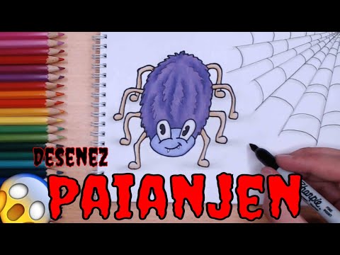 Paianjen De Halloween Desenez Si Colorez How To Draw