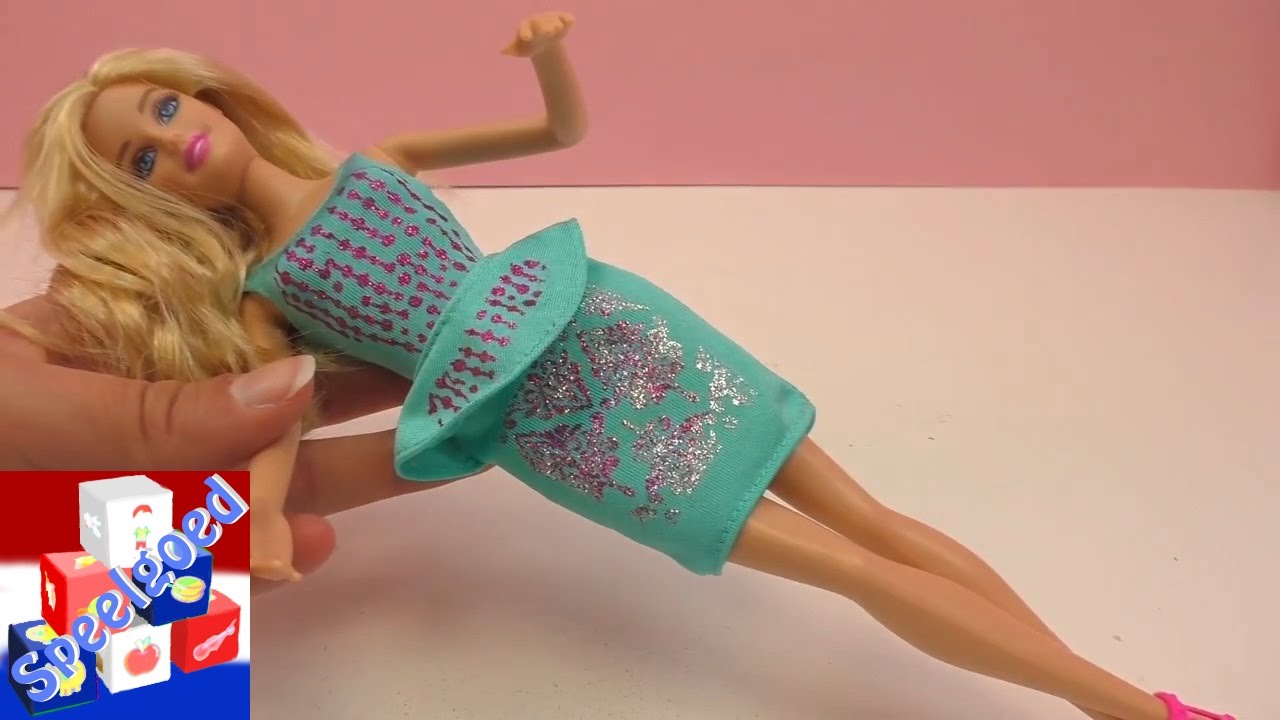 Ongekend Barbie Glittermode zelf maken – turquoise jurkje met glitter GJ-75