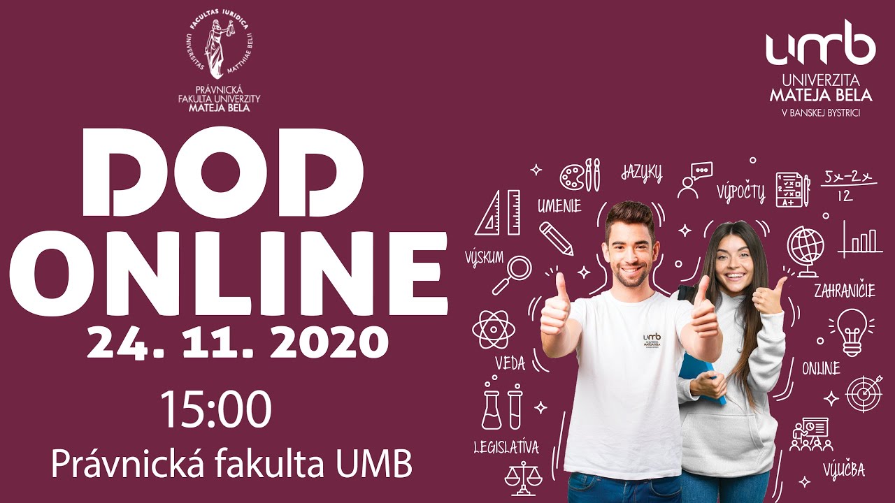 ONLINE DOD na Právnickej fakulte UMB v Banskej Bystrici
