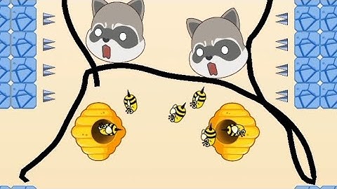 Rescue the Dog from Honey Bees: Draw Line Game level 203 to 232