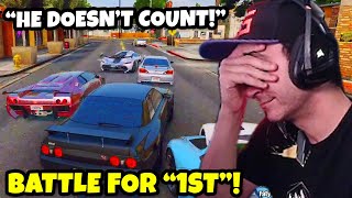 Summit1g BATTLES For FIRST PLACE Against "NORMAL RACERS"! | GTA 5 NoPixel RP screenshot 2