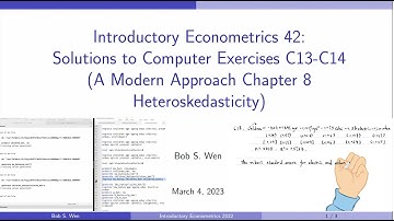 Solutions to Computer Exercises C13-C14 (A Modern Approach Chapter 8) | Introductory Econometrics 42