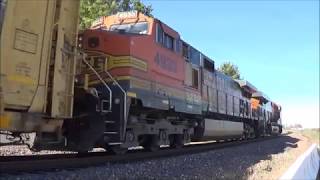 [HD] BNSF, UP, and Amtrak in the Central Valley: UP Local, BNSF SD70ACes, and More (12/28/18)