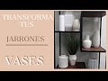 TRANSFORMA TU JARRONES O VASES CON POCO DINERO/ DIY actualiza tus jarrones y dale un nuevo