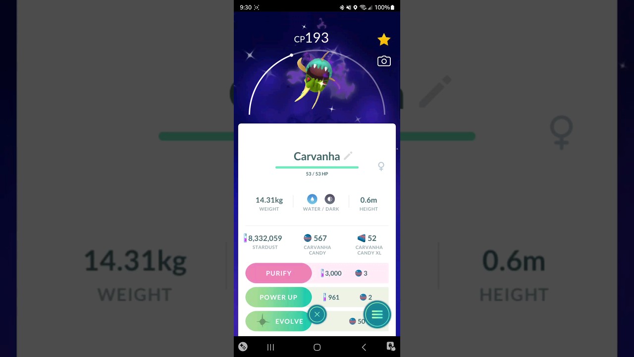 Shiny Shadow Carvanha From Sierra! FINALLY! Pokemon Go! 